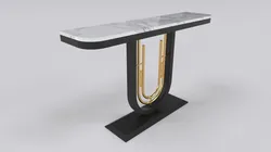 Luxury console table gold and charcoal minimalist modern Free