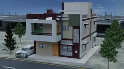 Modern Home Exterior Low-poly
