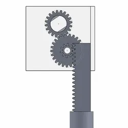 Motion simulation of gears and racks