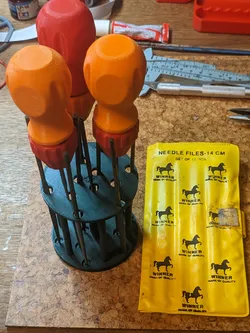 Needle File and Paint Brush Rack