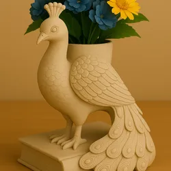 Peacock Planter – 3D Printed Decorative Pot