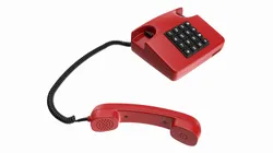 Table touch-tone telephone with off-hook handset