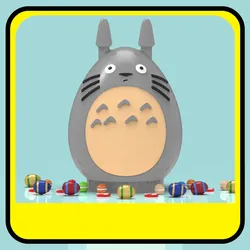 Totoro piggy bank or easter egg 3D Print Model in Toys 498269