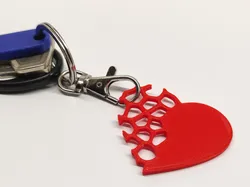 Voronoi Heart keychain