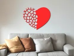 Voronoi Heart Wall Art