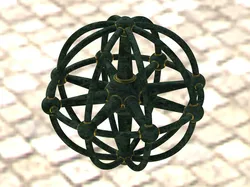 Wireframe Shape Geometric Sphere Linked 3D Print Model in Signs and Logos 497178