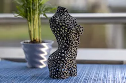 Woman body voronoi art sculpture
