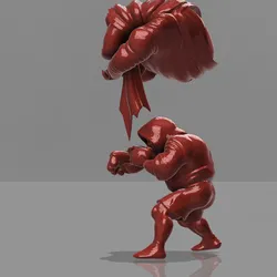 Boxer with Giant Fist – Dynamic Fighting Pose 3D Model
