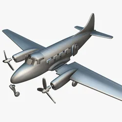 De Havilland DH-104 Dove - 3D Printable Model 3D Print Model in Vehicle 499113