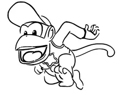 Diddy Kong stencil 2