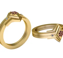 Elegant Ruby Solitaire Ring