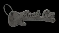 Guitar Keychain 3D Print Model in Keychains 499483