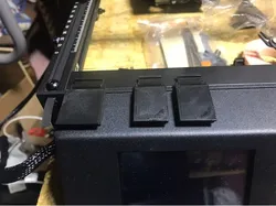 Longer Ray5 sd card slot, PC cable plug & on-off switch print in place hinged flip up covers