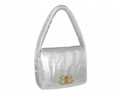 Monaco Small Sling Bag Quilted Silver
