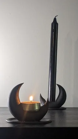 Moon Tall Light & Tea Light Candle Holder