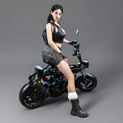 Motorcycle Girl 001