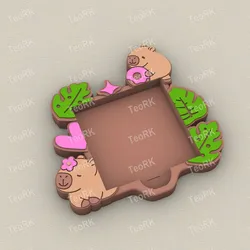Other STL Download - Post-It, Sticky Note Holder cute capybara loveby TeoRk