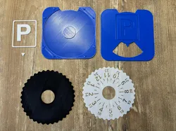 Parking disc/clock blue