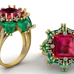 Ruby Emerald Ring