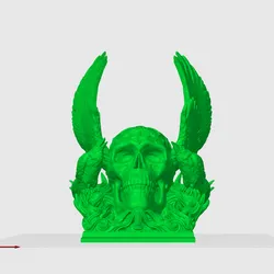 skull with wings