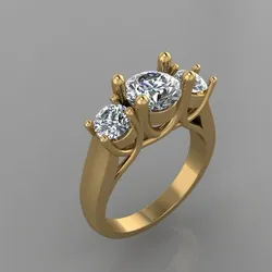 Three Stone Diamond Ring