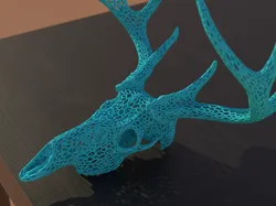 White-tailed Deer Skull - Voronoi Style