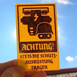 Wolfenstein New Order Achtung / Warning Sign