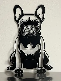 Bulldog Francaise silhouette wall decoration