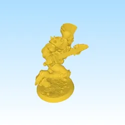 Characters & Creatures STL indir - post apo warrior charging stance - HGS67