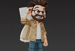 Customizable Chill Guy Figurine with Interchangeable Accessories for Desk Decor