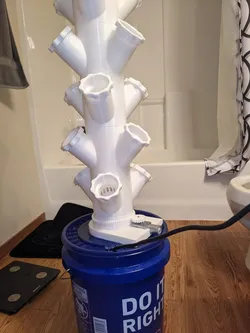 Extended stability base gear for Rotating Hydroponic Tower