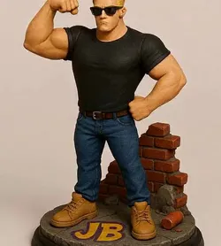 Johnny Bravo Urban Style - 3D Figure with base
