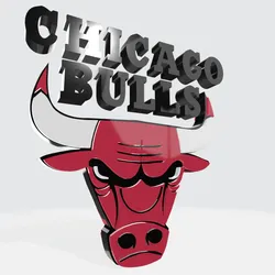 LOGO 3D MODEL TEAM CHICAGO BULLS NBA