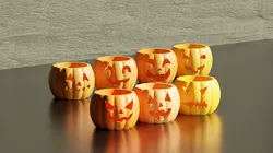 Pumpkins Tealight - Halloween (Decoration)