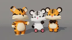 Rigged Cartoon Tiger