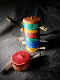 Stackable mod for Charger Cable Organizer 2nd edition