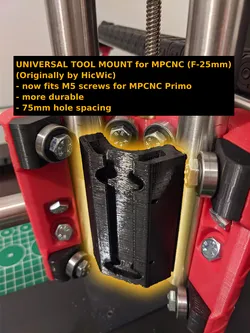 Universal Tool Mount for MPCNC Primo (M5 screws!) [Originally by HicWic]
