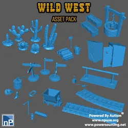 Wild West Asset Pack 1 3D Print Model in Game Accessories 501252