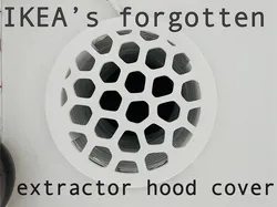 150mm extractor hood cover for all (Ikea) 150mm tubes (15cm Built-in extractor hood cover)