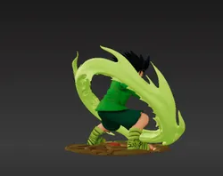 Anime Fighter Collectible: Charged Attack, Determined Expression Figure