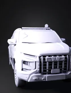 black off road pickup truck with roof rack