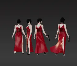 Dynamic Espionage Figure: Elegant Red Gown & Grappling Hook Prop