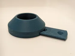 End Bracket for pipes / poles / rods 25mm -no visible screws!
