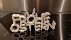 Frohe Ostern Schriftzug