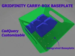 Gridfinity Carry-Box Baseplate (CadQuery Customizable)