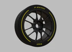 Miniature Enkei GTC02 Rim & Tire  - 3D Print - No Textures