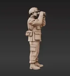 RNLI Lifeboat Commander: Binoculars Pose, All-Weather Gear Miniature