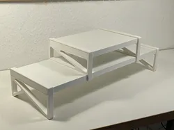 Two-level monitor shelf stand