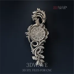 WALL CLOCK 3d stl files for CNC