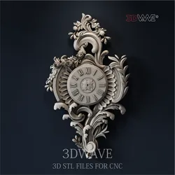 WALL CLOCK 3d stl files for CNC